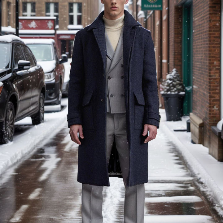 Elegant wool peacoat for men Lune London