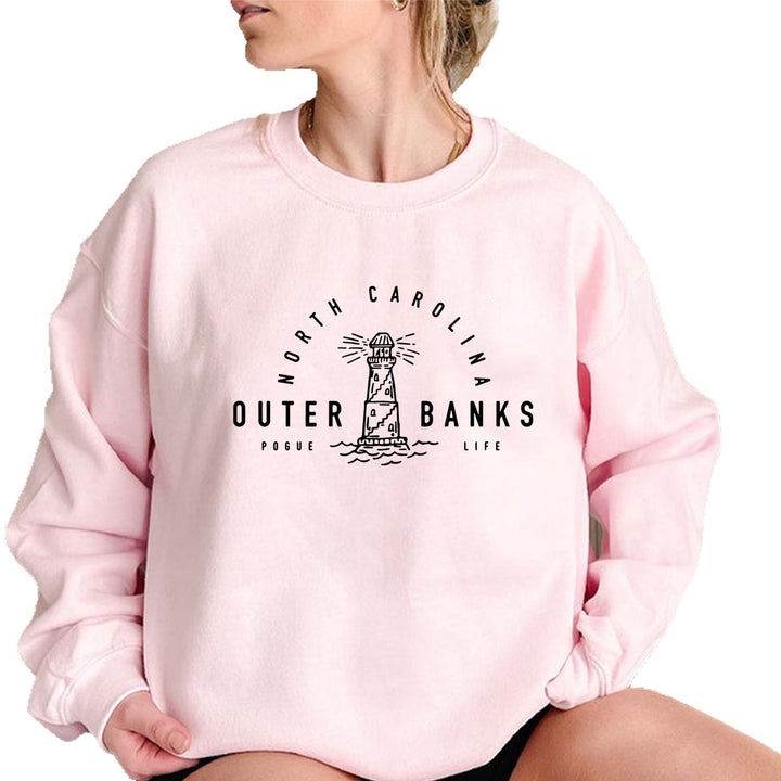 Sweatshirt pour femmes avec motif de phare maritime et coupe décontractée Chic & Stil