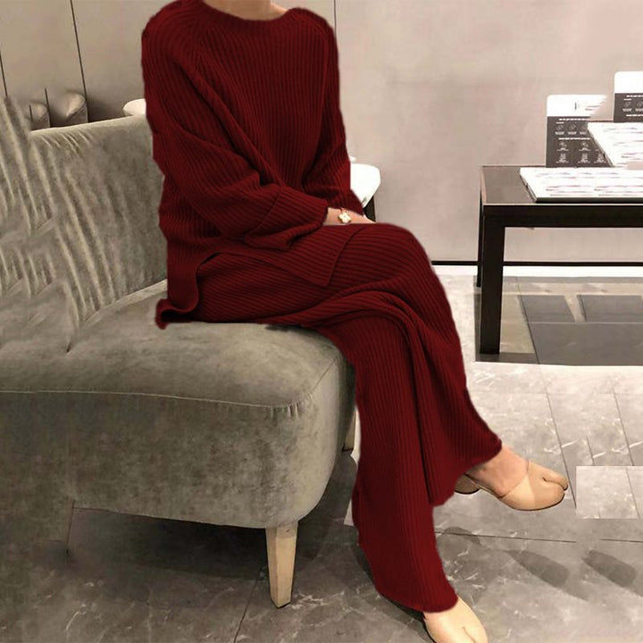 Women's knit set with loose fit and elegant ribbed pattern Lune London