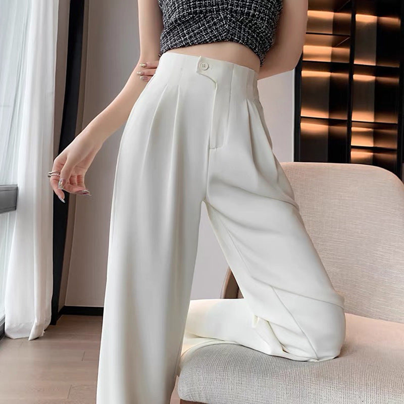 High-waisted pleated pants for women Lune London