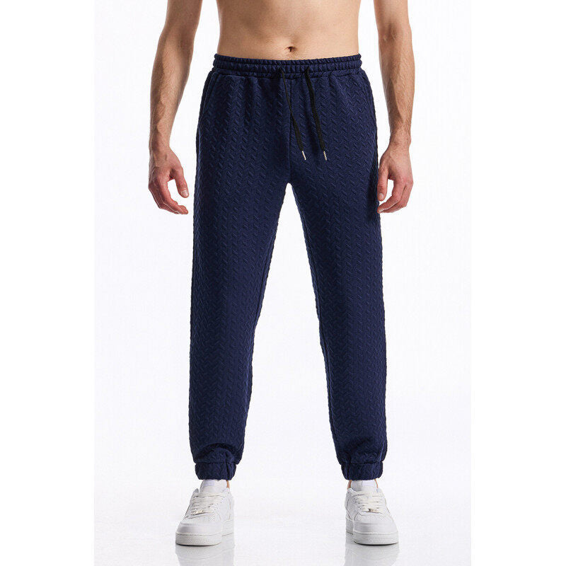 Chic and stylish men's leisure sports pants with textured design