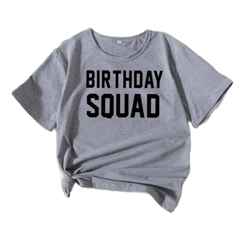 Ladies Graphic Birthday Squad T-Shirt Lune London