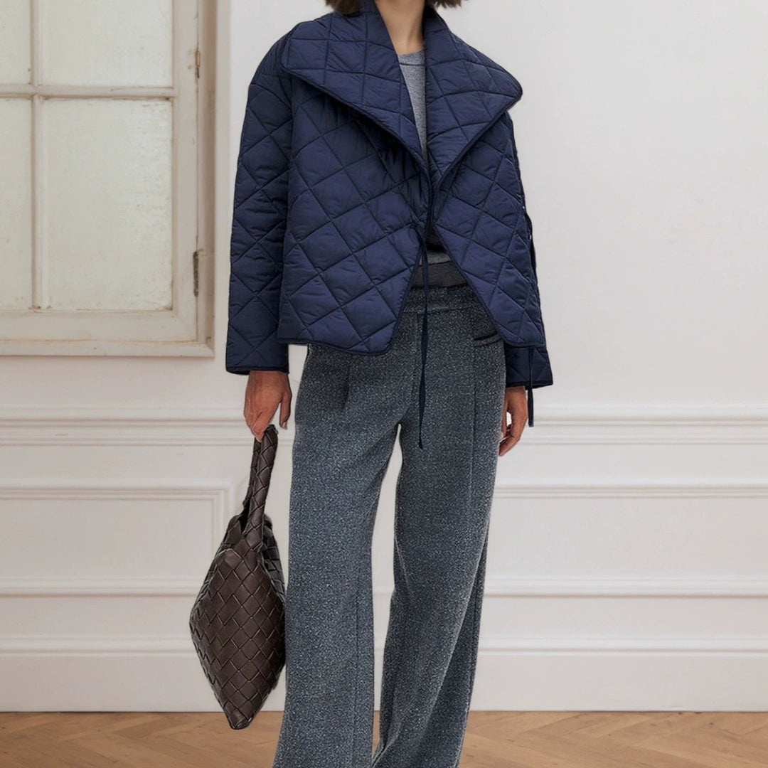 Lady quilted jacket with modern design and soft inner lining Lune London