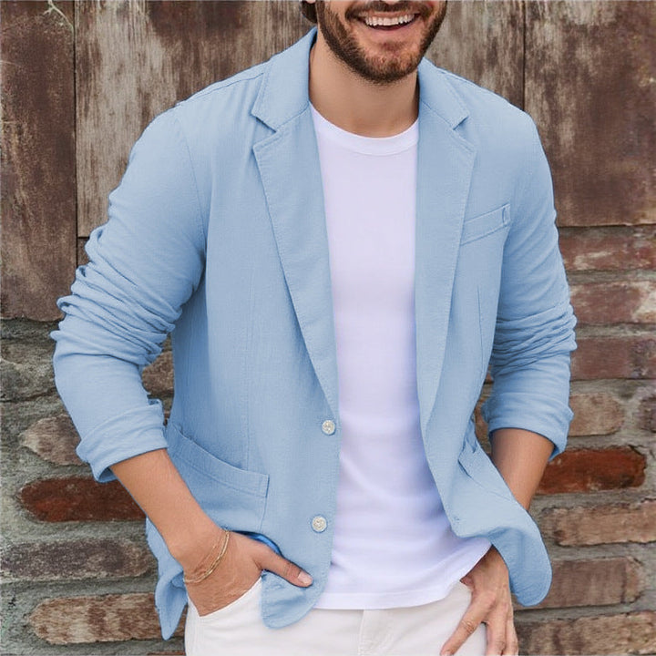 Men's jersey blazer casual with pockets