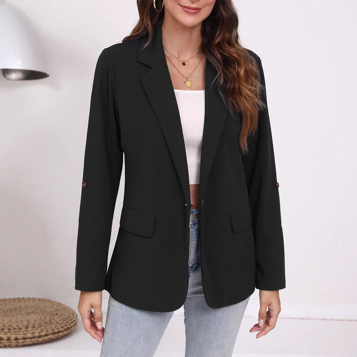 Women's elegant blazer with striped sleeves and classic cut Lune London