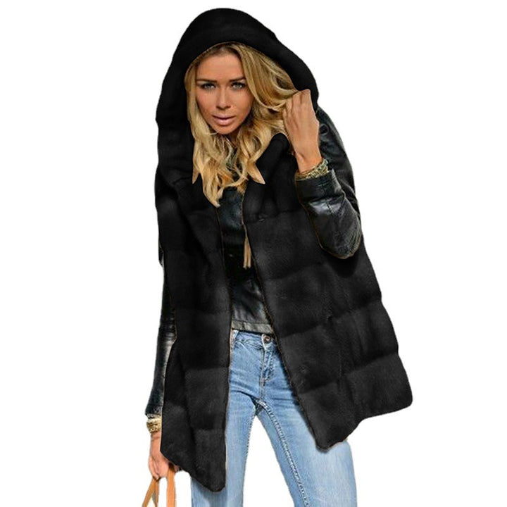 Fleece vest for ladies with hood Lune London