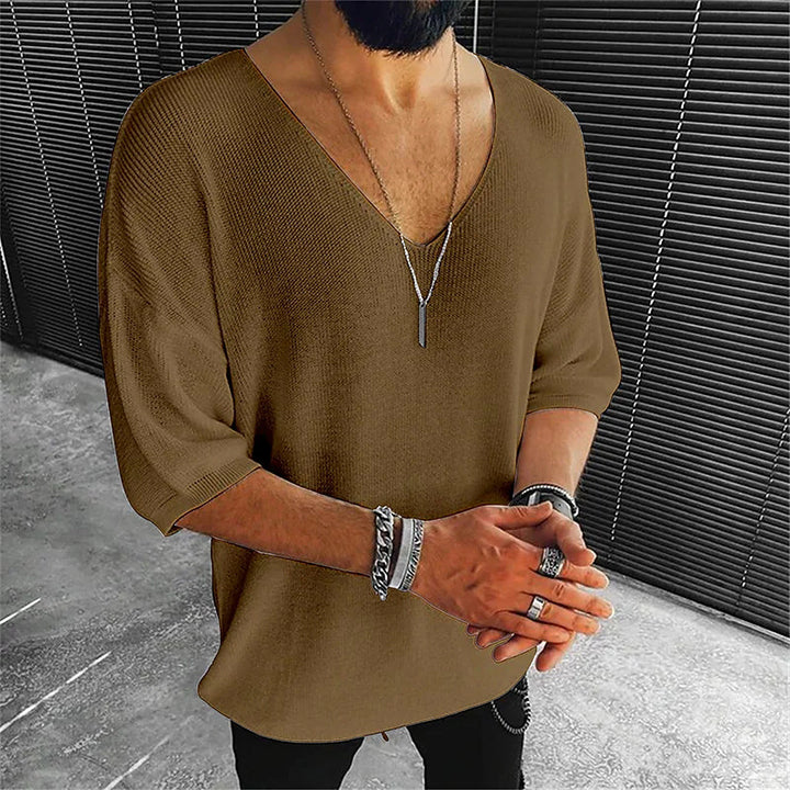 Men's plus size V-neck sweater Lune London