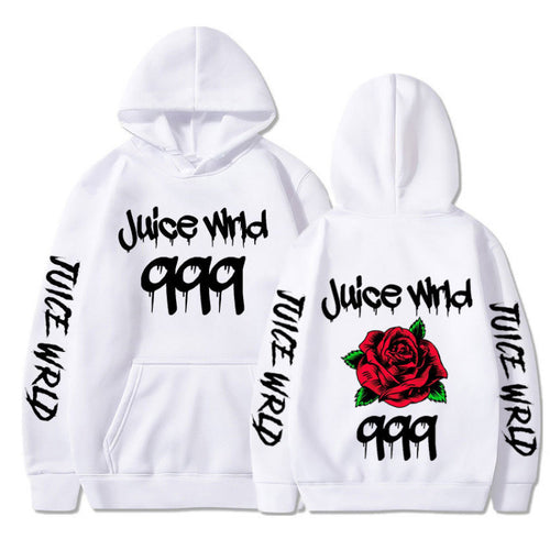 Women’s hoodie with striking graphic design and romantic rose motif Lune London