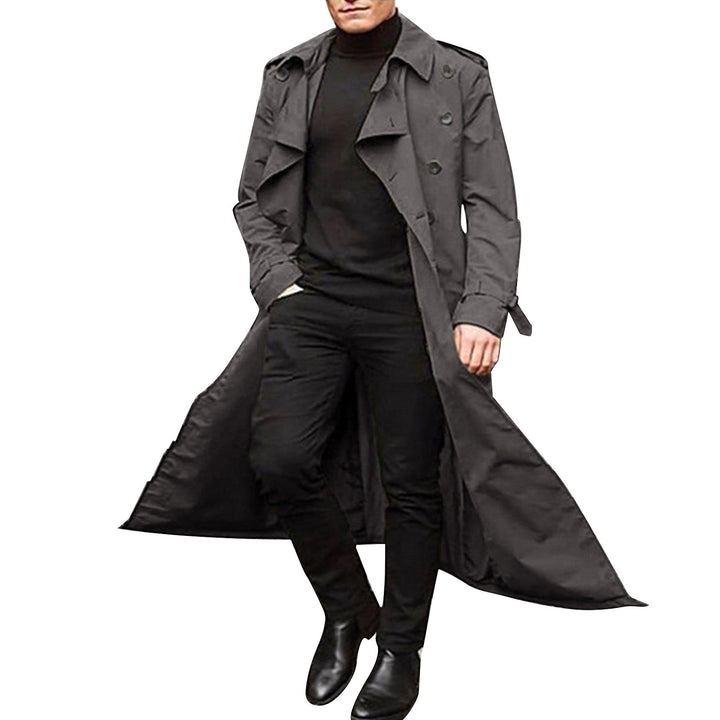 Elegant trench coat for men with double row of buttons Lune London