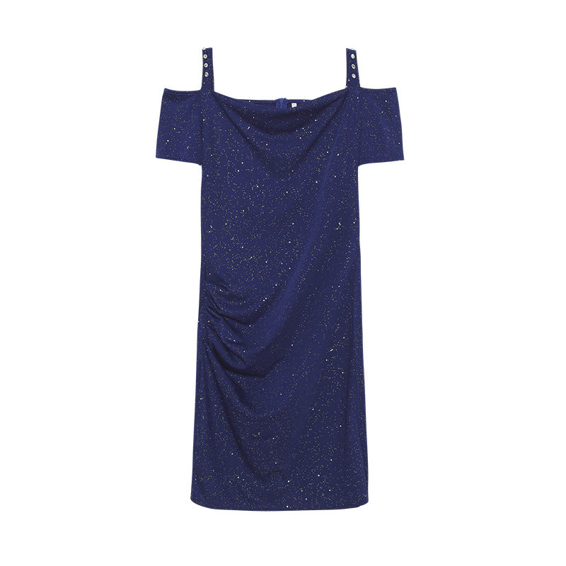 Strapless dress with ruffles Lune London
