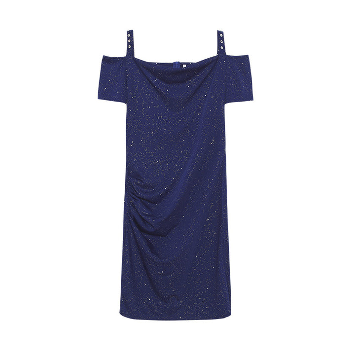 Strapless dress with ruffles Lune London