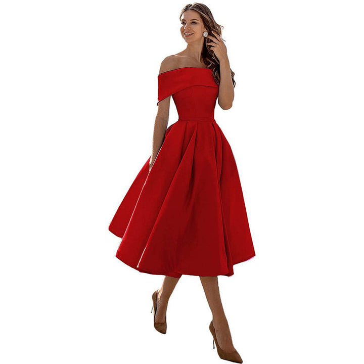 Lune London | Casual Fashion Satin Cocktail Dress Strapless