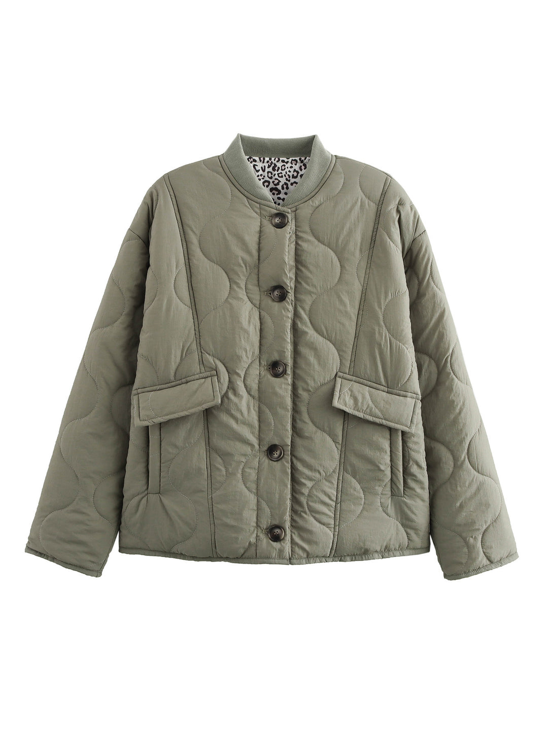 Ladies quilted transition jacket with practical pockets Lune London