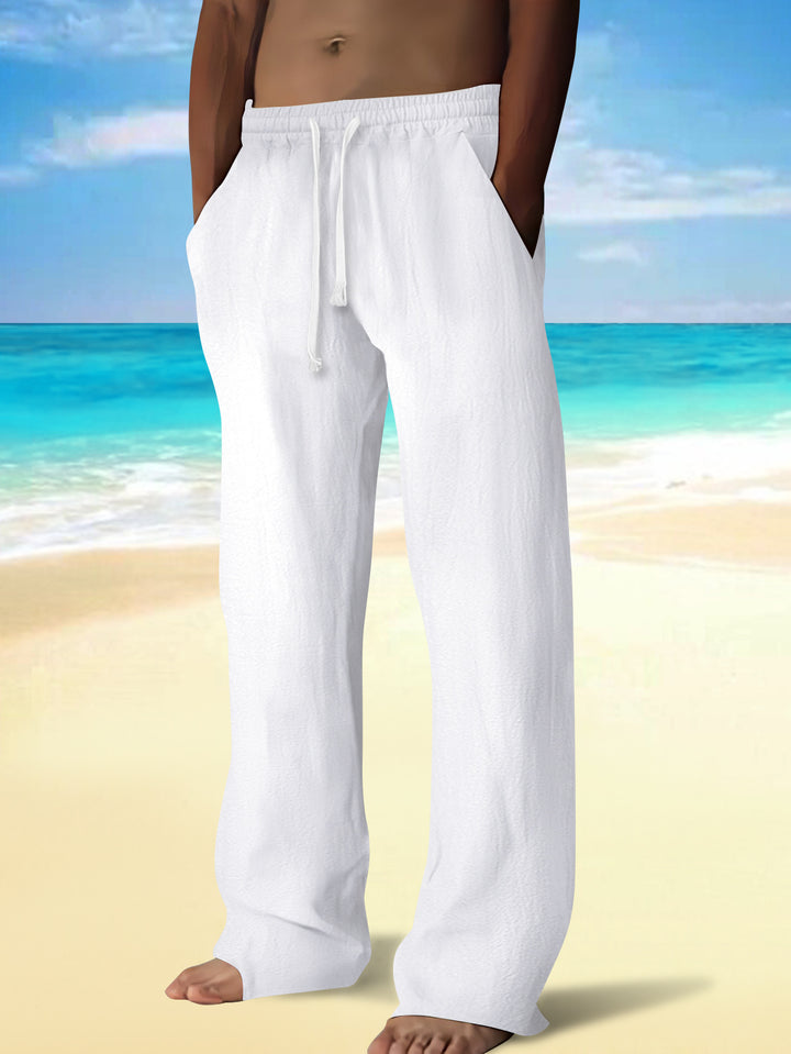 Casual beach pants for men with elastic waistband and practical pockets Lune London