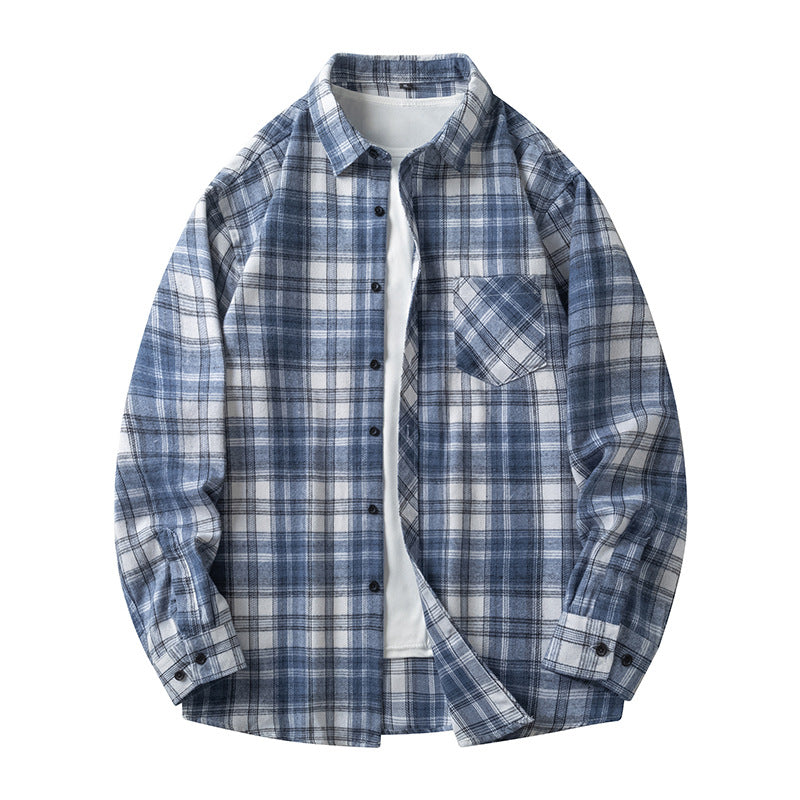 Casual checkered shirt for men with pockets and button-down collar Lune London
