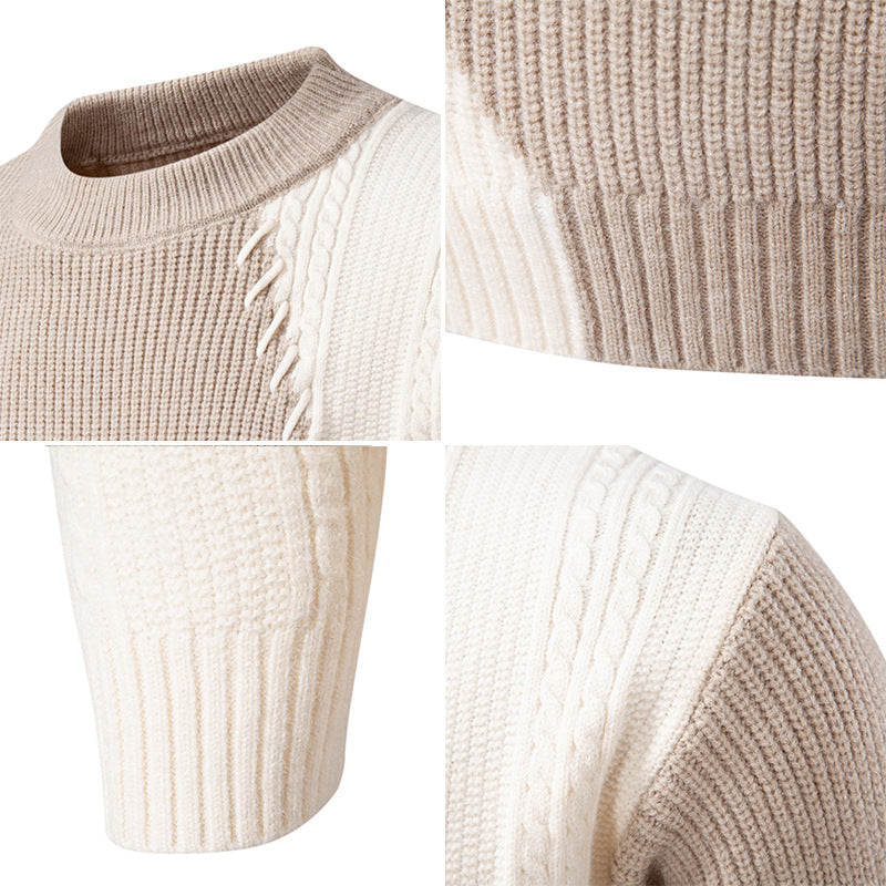 Trendy knitted sweater for men with a unique cable design Lune London