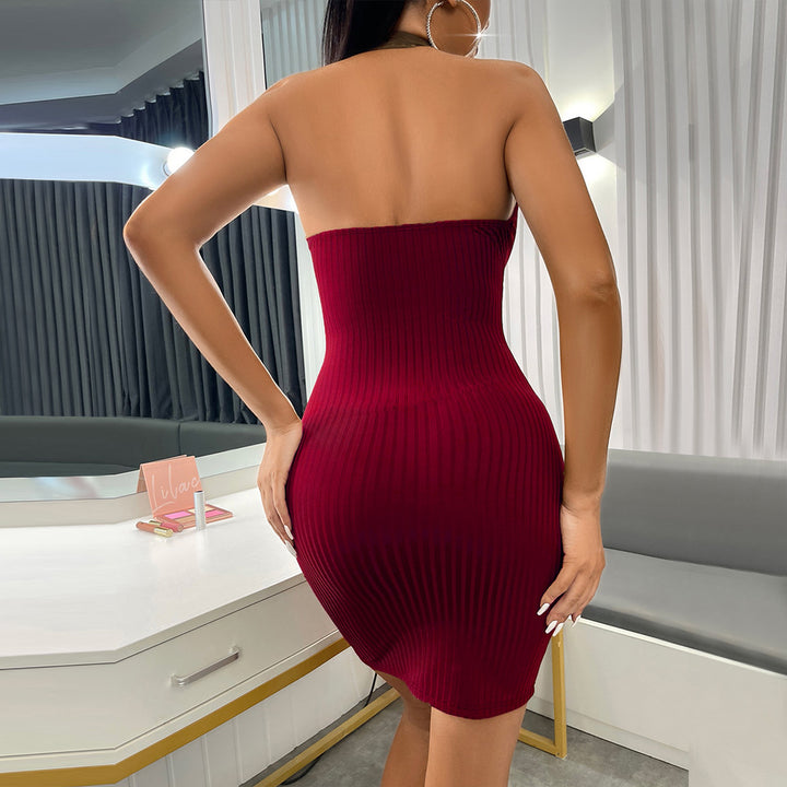 Robe mini ajustée pour femmes avec décolleté en V profond Chic & Stil