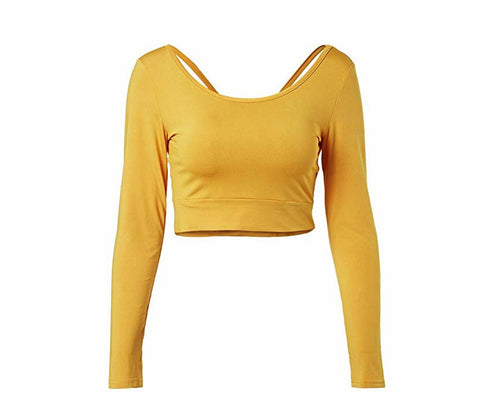 Women's short sporty top with unique back design Lune London