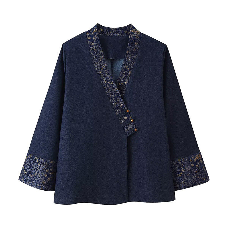 Veste mode pour femmes avec broderie élégante et coupe asymétrique Lune London