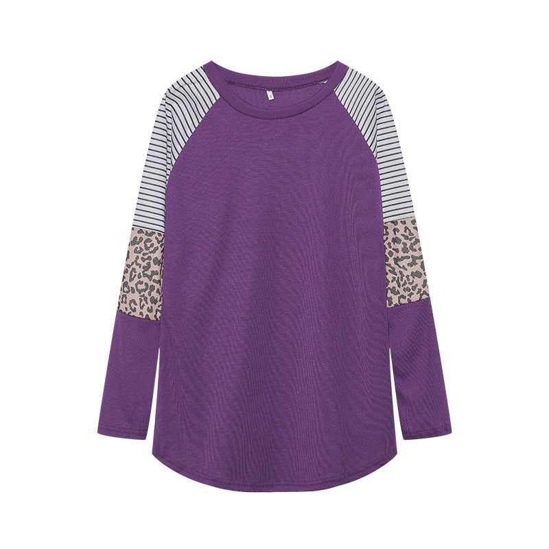 Chemisier long à manches longues pour femmes avec imprimé animal et design à rayures modernes Chic & Stil