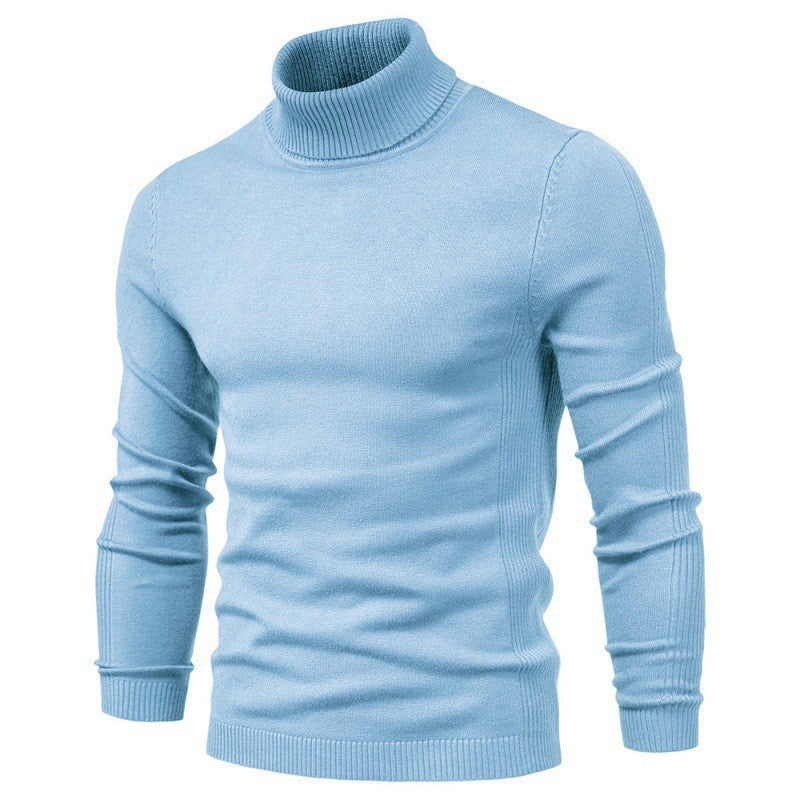 Trendy turtleneck sweater for men in fine merino wool Lune London