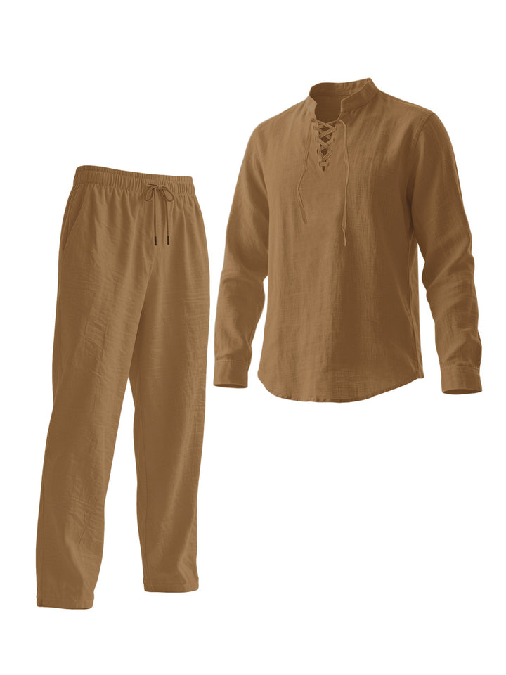 Men's Stylish Casual Set with Breathable Top and Comfortable Pants Lune London