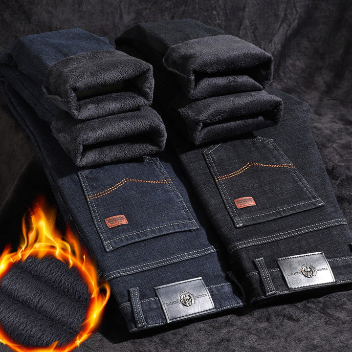 Lune London | Men's warm padded jeans pants with classic cut