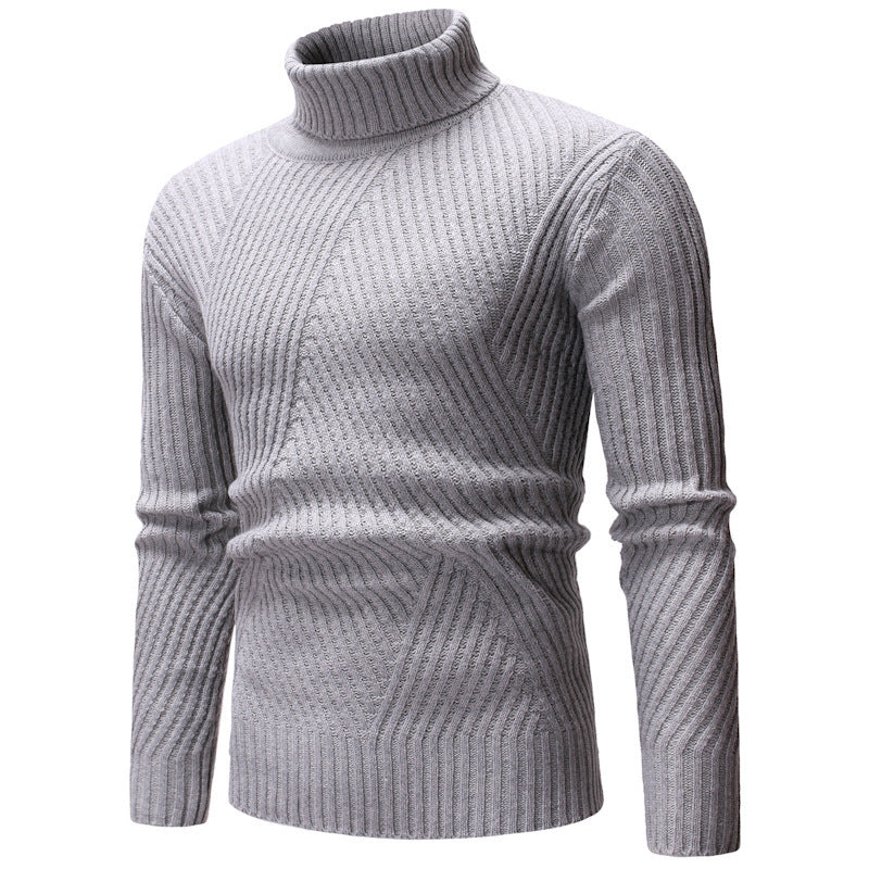 Trendy turtleneck sweater for men with textured design Lune London
