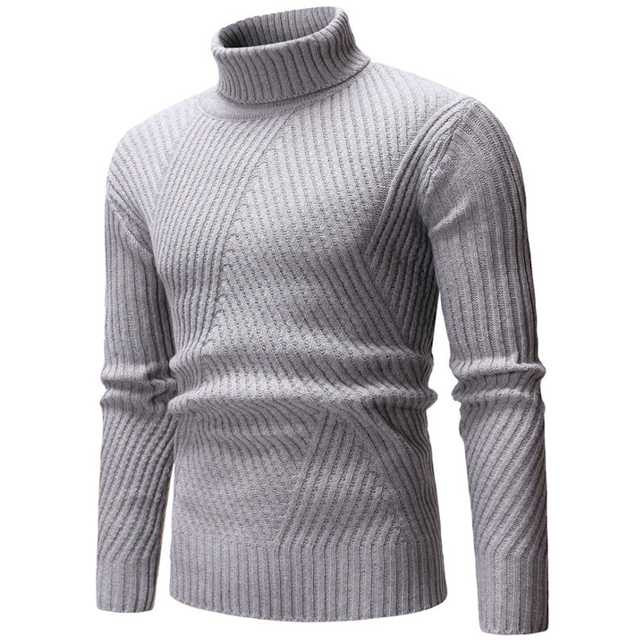 Trendy turtleneck sweater for men with textured design Lune London