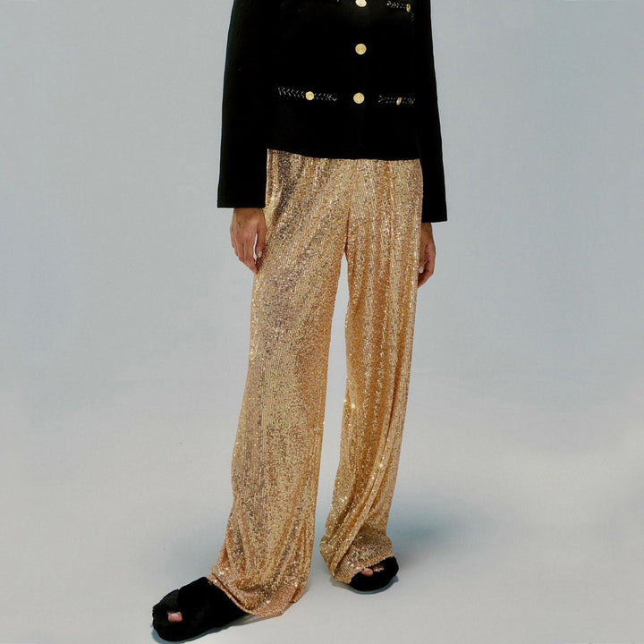 Women's Glamorous Sequin Pants Lune London