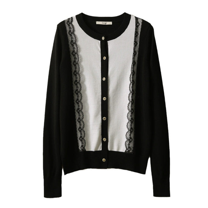 Cardigan élégant pour femmes avec finition en dentelle Chic & Stil