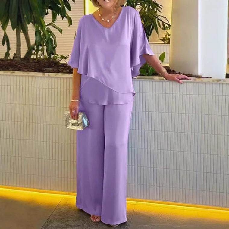 Women Elegant Floating Chic Jumpsuit Set