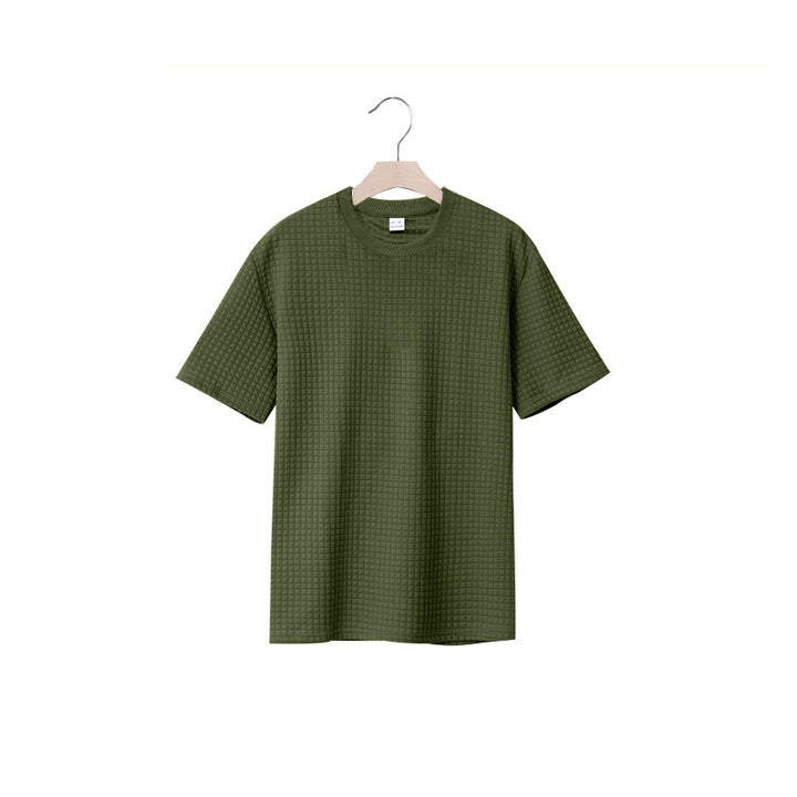 Casual men's t-shirt made of breathable cotton with textured design Lune London