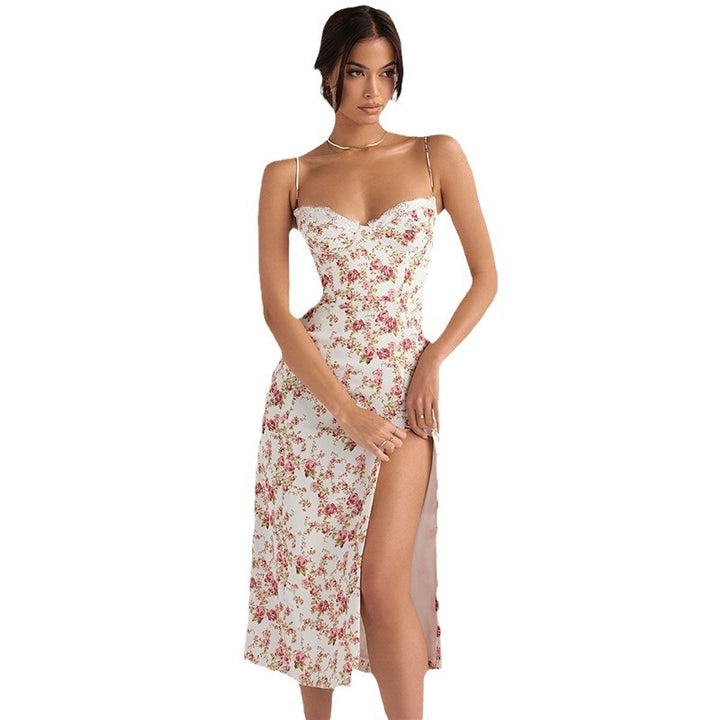 Lune London Floral Bodycon Midi Dress for Women