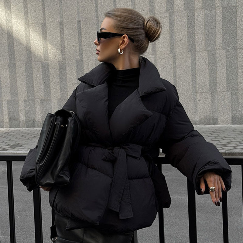 Women Trendy Wrapped Coat Lune London