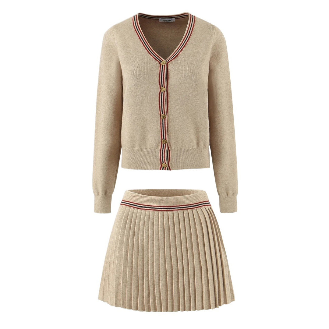 Casual knitted jacket for women with chic and stylish button details