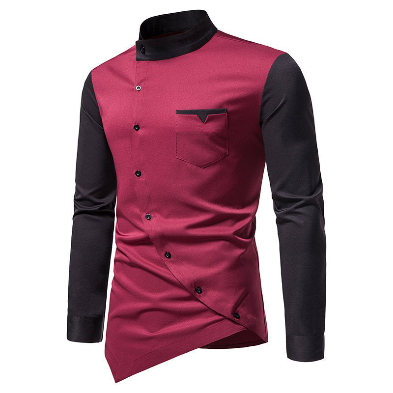 Men's long sleeve shirt with modern fit and contrasting accents Lune London