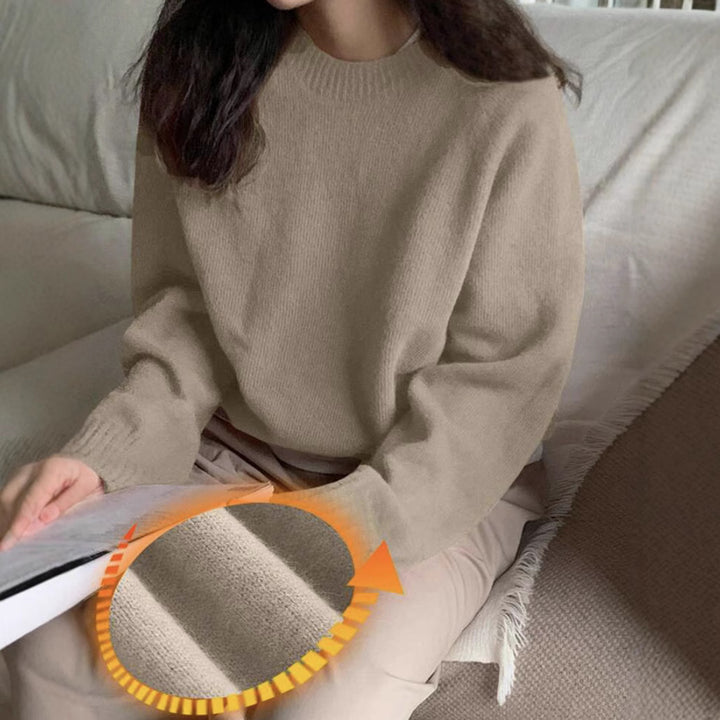 Ladies Comfortable Round Neck Sweater in High-Quality Fabric Lune London
