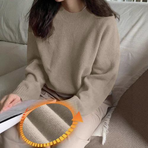 Ladies Comfortable Round Neck Sweater in High-Quality Fabric Lune London