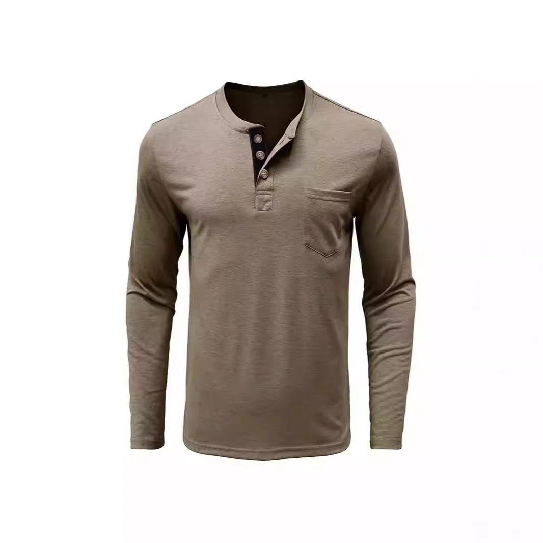 Trendy long sleeve shirt for men with button placket and chest pocket Lune London