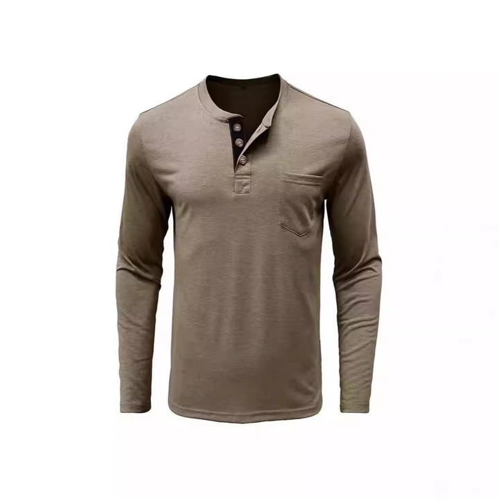 Trendy long sleeve shirt for men with button placket and chest pocket Lune London