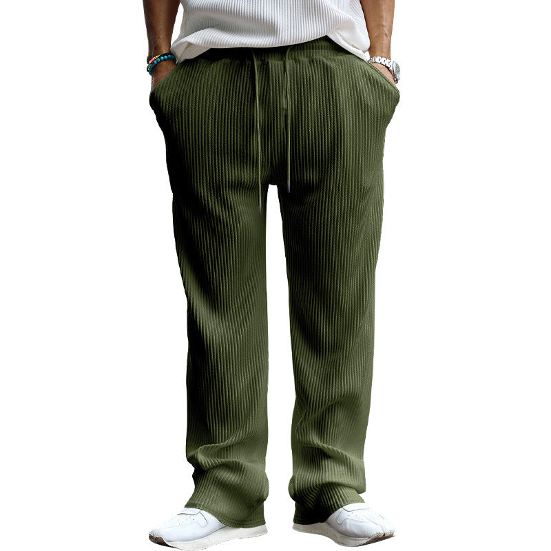 Casual striped pants for men with an elastic waistband and side pockets Lune London