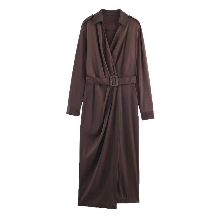 Elegant wrap dress for ladies with belt Lune London