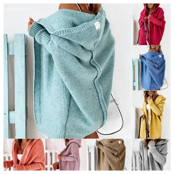 Ladies Casual Knit Sweater with Open Front and Fine Texture Chic and Style