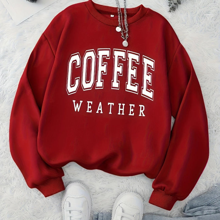 Sweatshirt femme avec impression tendance Coffee Weather Chic & Stil