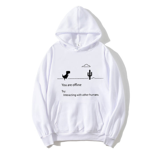 Women's hoodie with creative dinosaur and interaction motif Chic & Stil