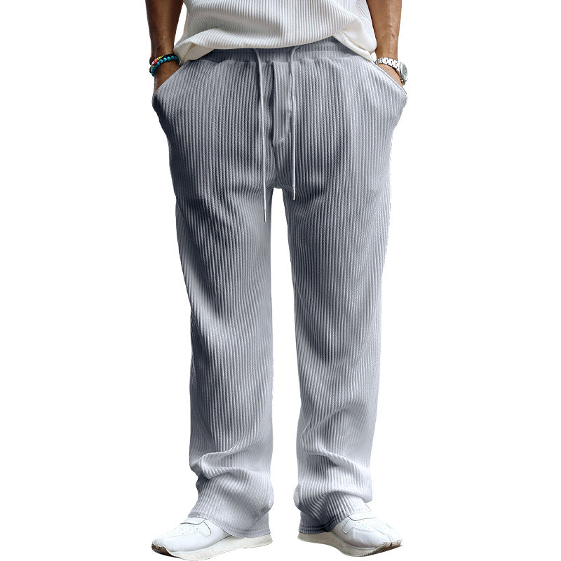 Chic and Stylish Men's Leisure Pants with Textured Design