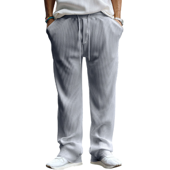 Chic and Stylish Men's Leisure Pants with Textured Design
