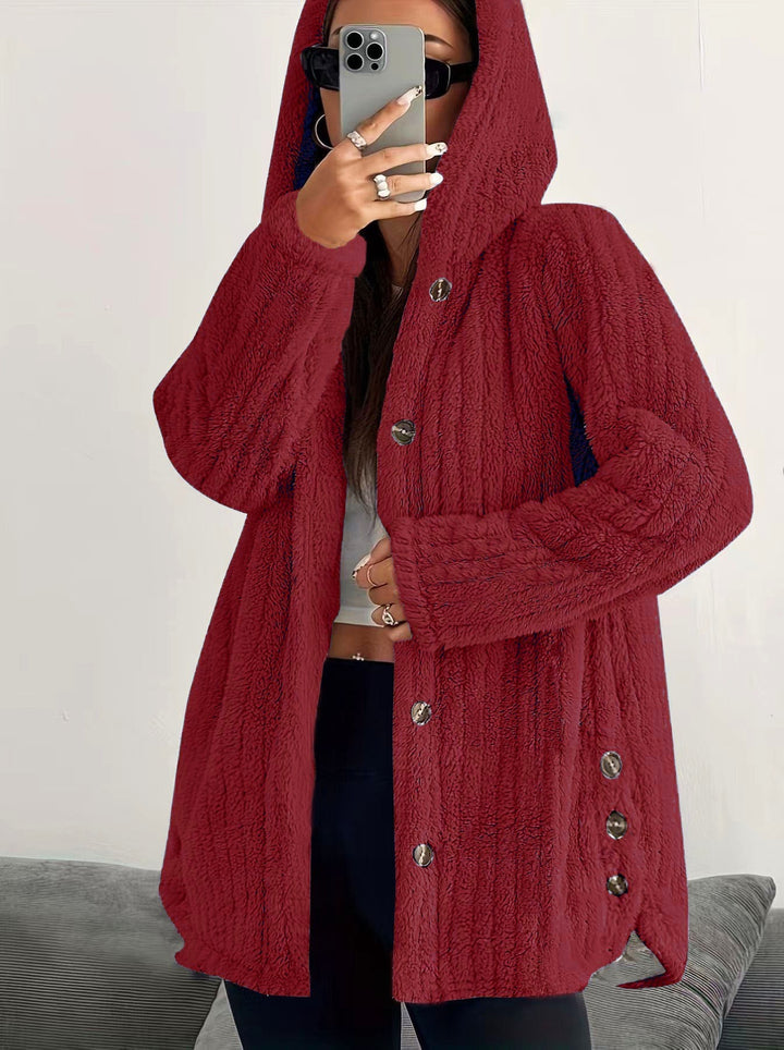 Soft fleece hooded jacket for women Lune London