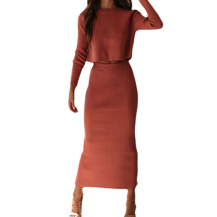 Ensemble en tricot pour femmes en design moderne à côtes Chic & Stil